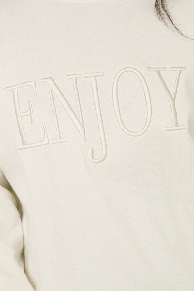 ONLPAM L/S O-NECK BOX CC SWT 15352885 Egret/W. ENJOY